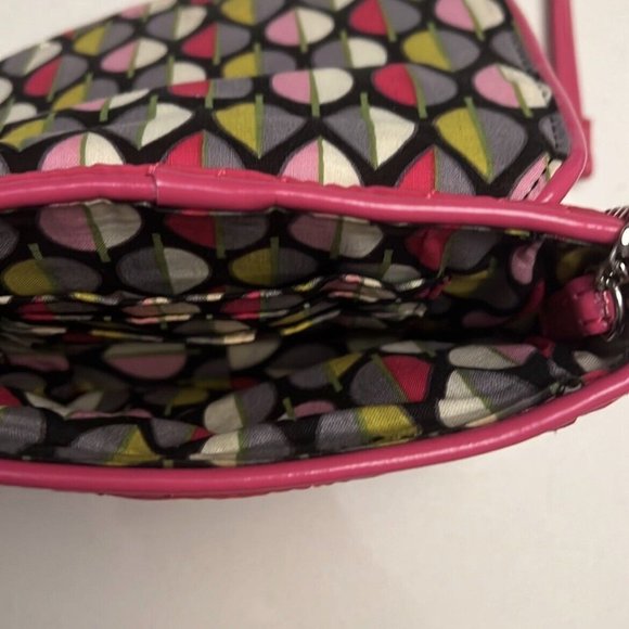 Vera Bradley Fuchsia Pink Quilted Choice of One Shoulder Chain Crossbody Purse - Picture 7 of 7
